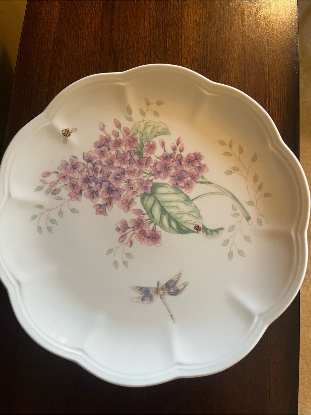 Lenox Butterfly Meadow Orange Sulphur Porcelain Luncheon Salad Dessert Plate